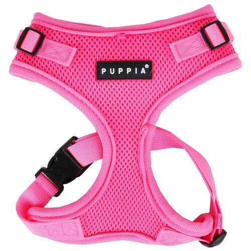 Шлейка Puppia Neon soft harness ll, обхват шеи 32-37 см, розовый, S
