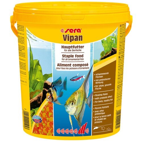 Сера Корм для рыб основной в хлопьях VIPAN NATURE 21000 мл 4 кг (ведро) (S32293)