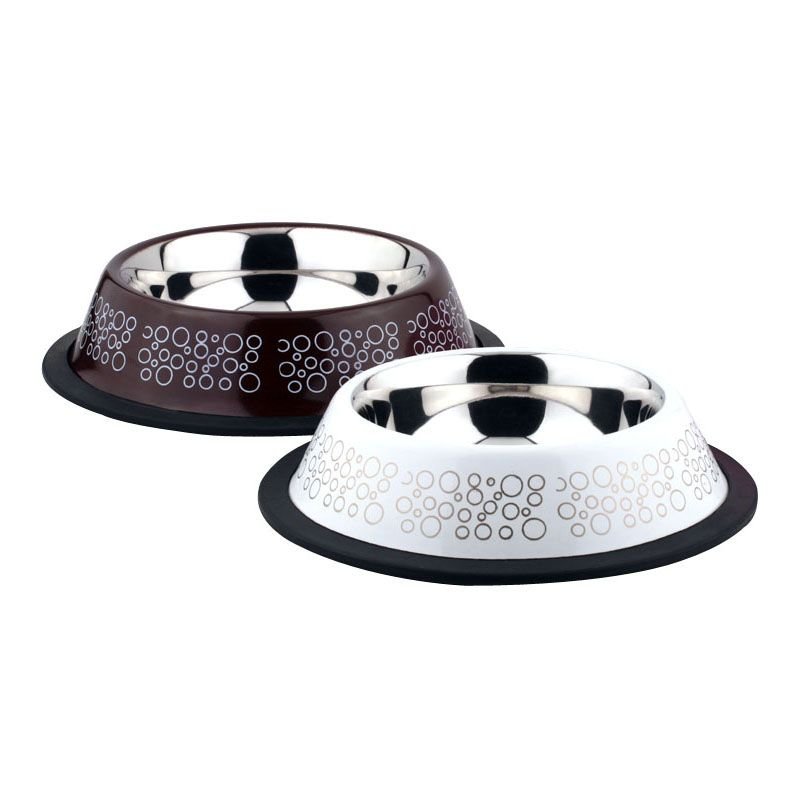 Миска для животных Foxie Circle Bowl металлическая 400мл