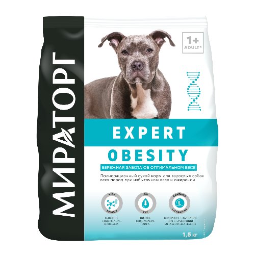 Сухой корм для собак Мираторг Expert при избыточном весе и ожирении, 1,5 кг
