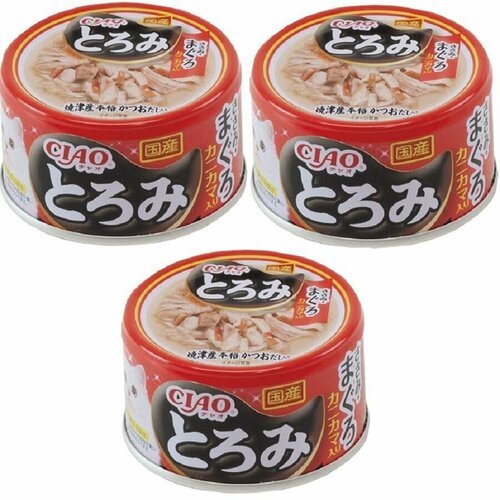 Корм для кошек влажный Japan Premium Pet Ciao Toromi Куриное филе и тунец Магуро с сурими в бульоне 80г*3шт