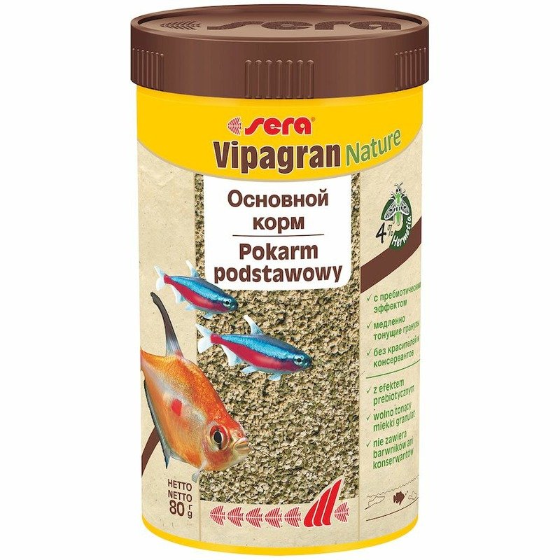 Sera Vipagran Корм для рыб основной в гранулах – 250 мл