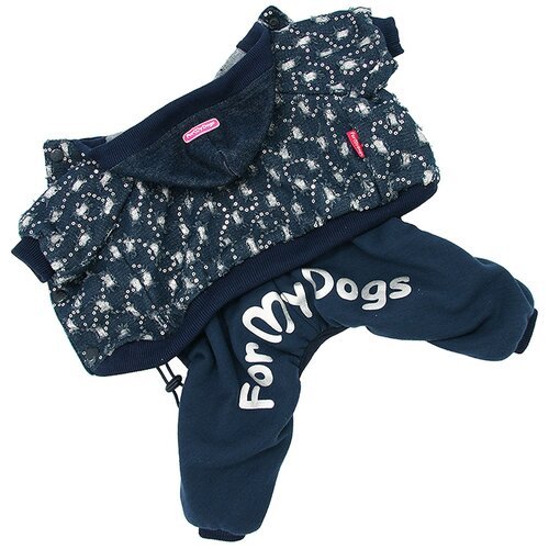 FOR MY DOGS костюм для собак утепленный джинс синий FW909-2020 (10Chh)