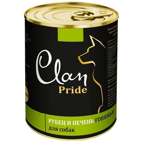 Корм Clan Pride (консерв.) для собак, рубец и печень говяжья, 340 г x 12 шт
