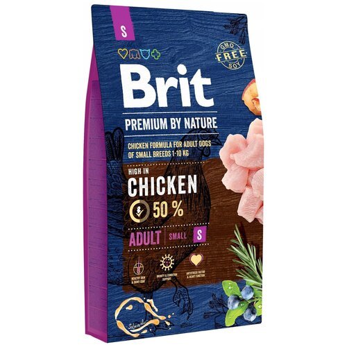 Сухой корм для собак Brit Premium, курица 1 уп. х 1 шт. х 1 кг (для мелких и карликовых пород)