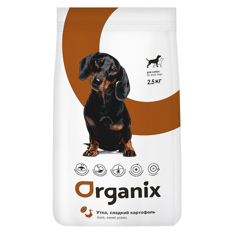 Organix Grainfree сухой корм беззерновой для собак с уткой и сладким картофелем – 2,5 кг