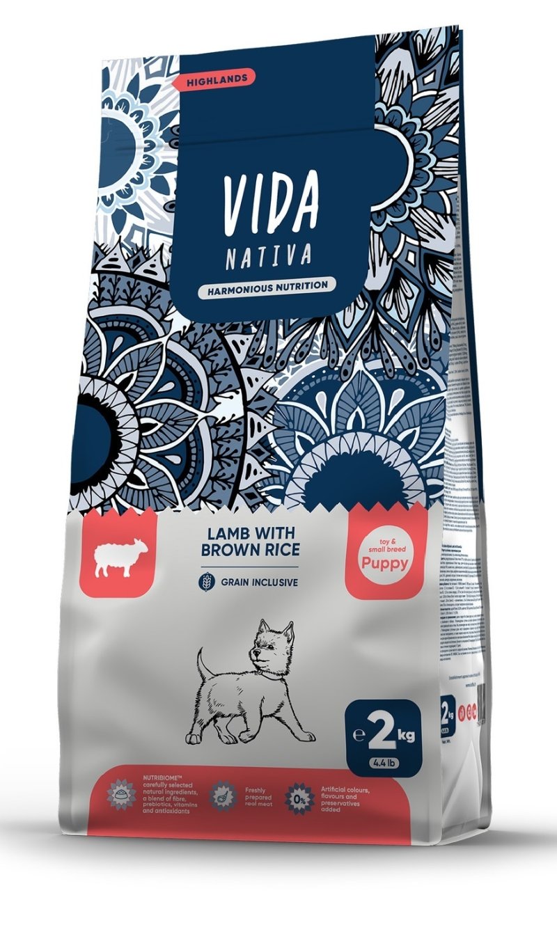 VIDA Nativa VIDA Nativa корм для щенков мелких пород с ягненком и бурым рисом (2 кг)