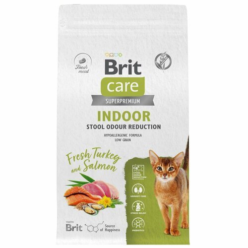 Корм для кошек Brit Care 1.5кг с индейкой и лососем сухой