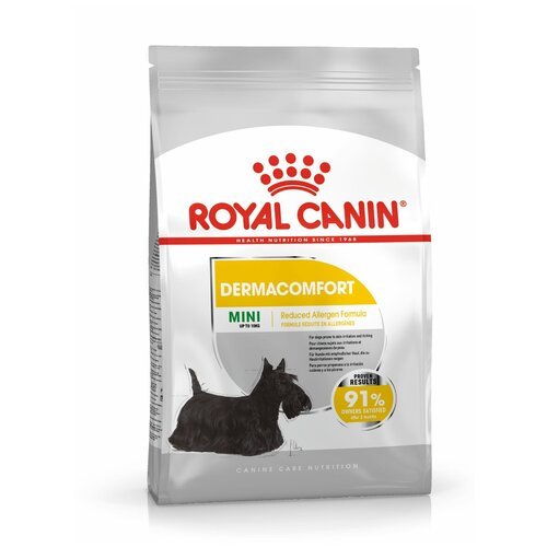 Корм сухой ROYAL CANIN MINI DERMACOMFORT ветеринарная диета для собак с раздраженной и зудящей кожей 1кг х 3 шт