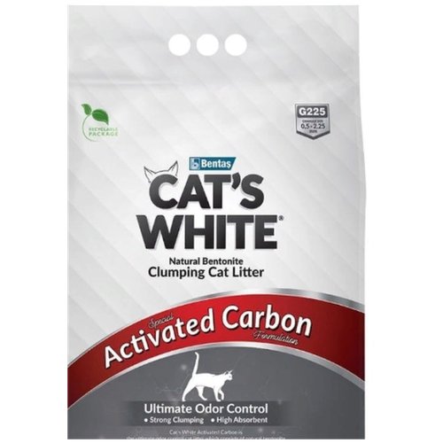 Cat's White Activated Carbon комкующийся наполнитель с активированным углем для кошачьего туалета (10л) Без характеристики