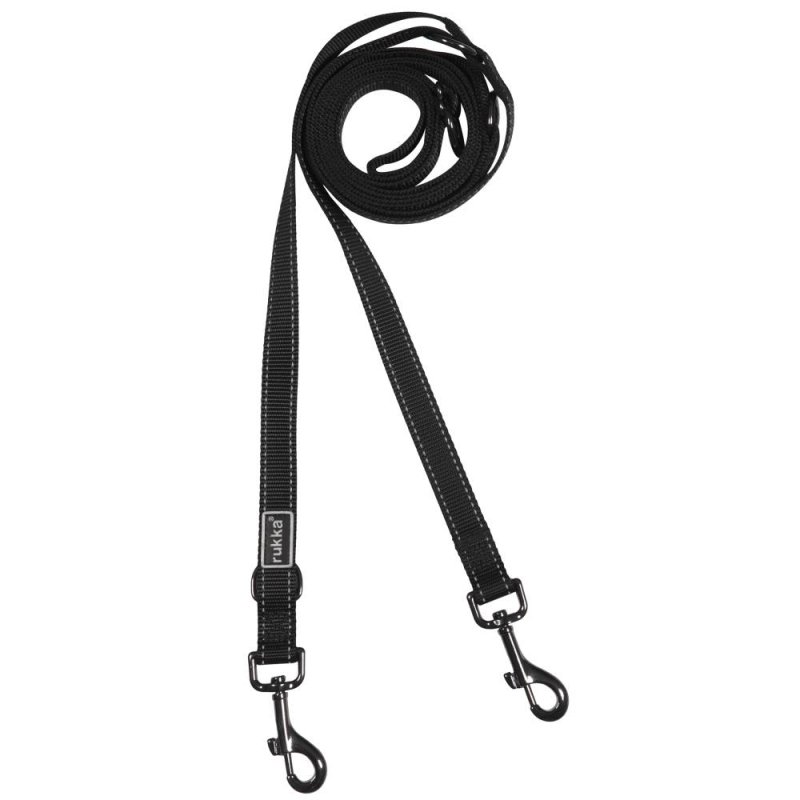 Поводок-перестежка для собак RUKKA Pets Bliss Multi Leash черный S