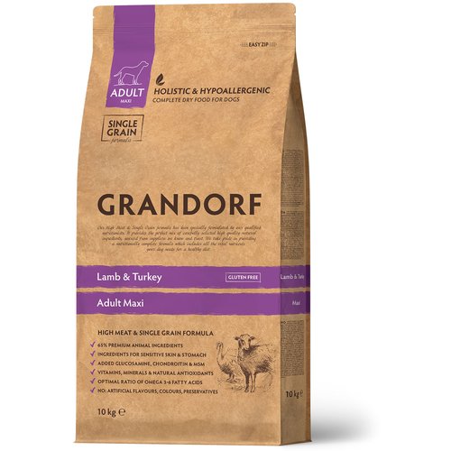 Grandorf Lamb&Turkey Maxi - Грандорф сухой корм для крупных собак ягненок и индейка 10кг