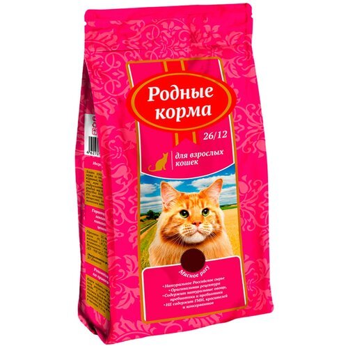 Родные корма для взрослых кошек с мясным рагу 26/12 (2,045 кг)