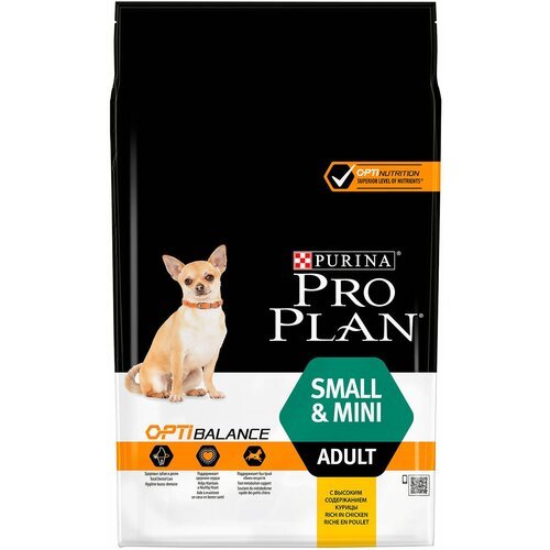 PURINA PRO PLAN ADULT DOG OPTIBALANCE SMALL & MINI для взрослых собак маленьких пород с курицей и рисом (3 кг х 4 шт)
