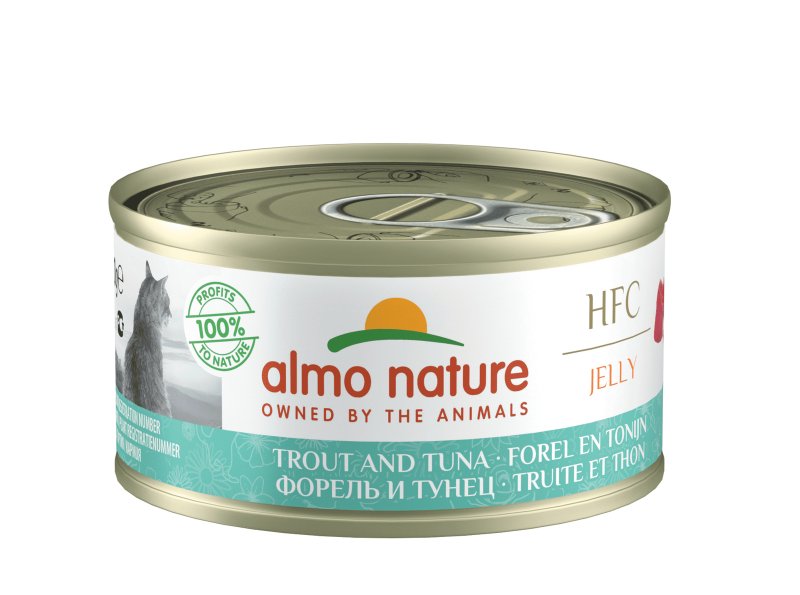 Almo Nature консервы Almo Nature консервы с форелью и тунцом в желе для кошек (1,68 кг)