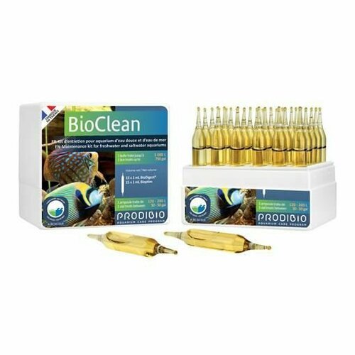Prodibio Набор добавок Prodibio Bioclean Fresh&Salt для морского и пресноводного аквариума, BIO DIGEST+ BIOPTIM, 30 шт.