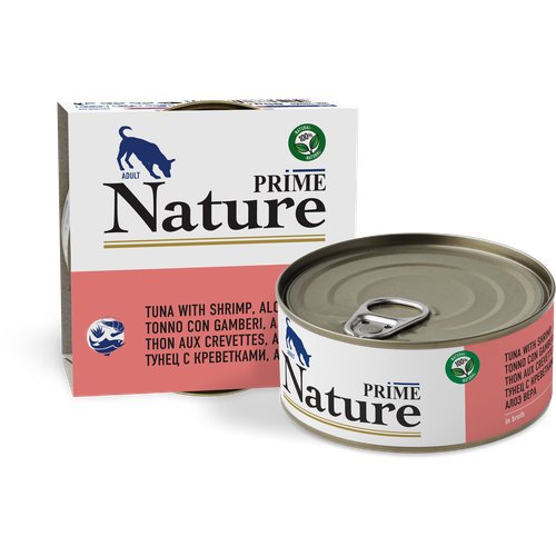 Prime Nature для собак Тунец с креветками и алоэ в бульоне 150гр 24шт