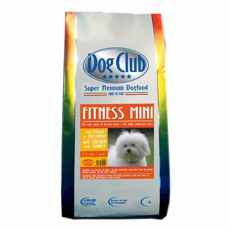 Dog Club Fitness Mini полнорационный сухой корм для собак мелких пород, с курицей и индейкой - 2,5 кг