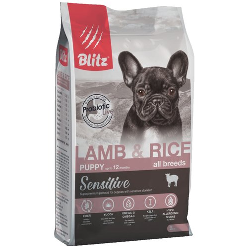 Сухой корм BLITZ PUPPY Lamb&Rice Sensitive для щенков Ягненок&Рис 2 кг