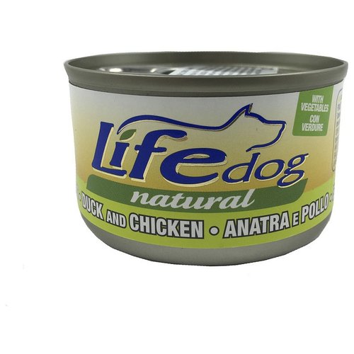 Lifedog duck&chicken Деликатес для собак Утка/Курица в соусе банка 90гр x 24 шт.