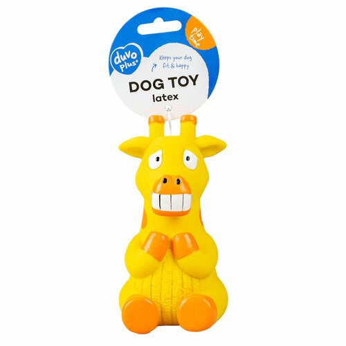 Игрушка для собак латексная DUVO+ “Жираф”, оранжевая, 7.5x8x15см (Бельгия)