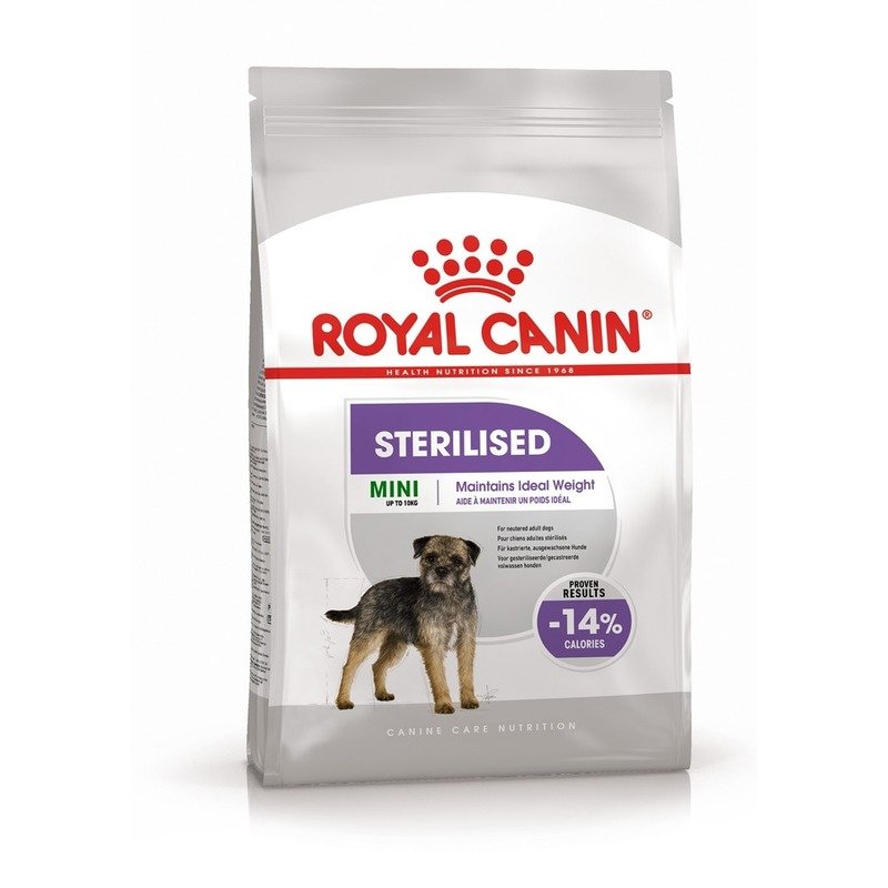 Royal Canin Mini Sterilised полнорационный сухой корм для взрослых стерилизованных собак мелких пород, склонных к набору веса – 3 кг