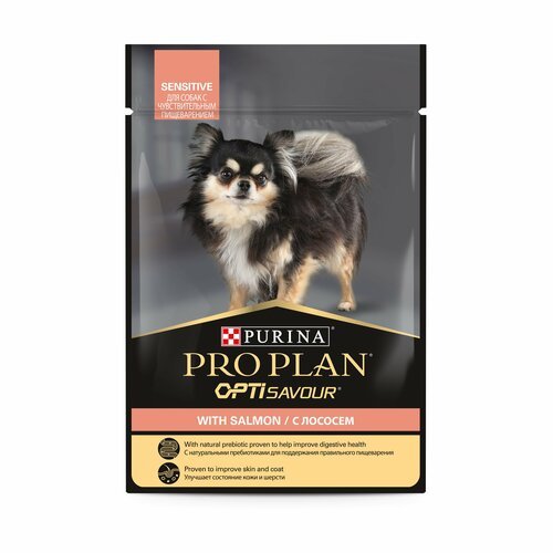 Pro Plan пауч для собак с чувствительным пищеварением мелких и карликовых пород (Лосось, 85 г.)