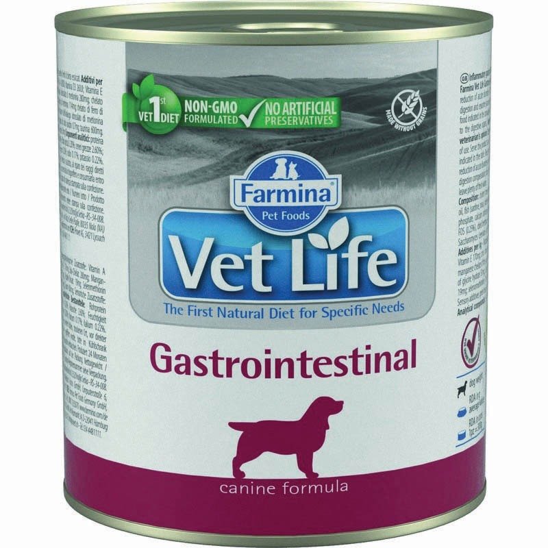 Farmina Vet Life Dog Gastrointestinal влажный корм для взрослых собак при заболеваниях желудочно-кишечного тракта с курицей – 300 г (6 шт в уп)