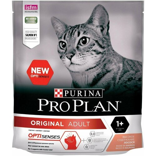 Pro Plan / Сухой корм для кошек Pro Plan Optisenses Original Adult с лососем 400г 1 шт