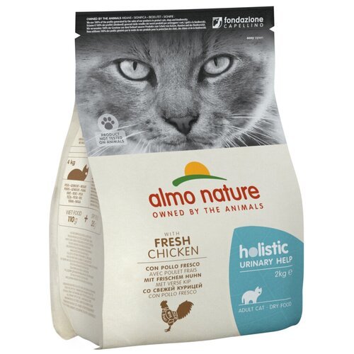 Сухой корм для кошек Almo Nature Holistic, профилактика МКБ, с курицей 2 кг