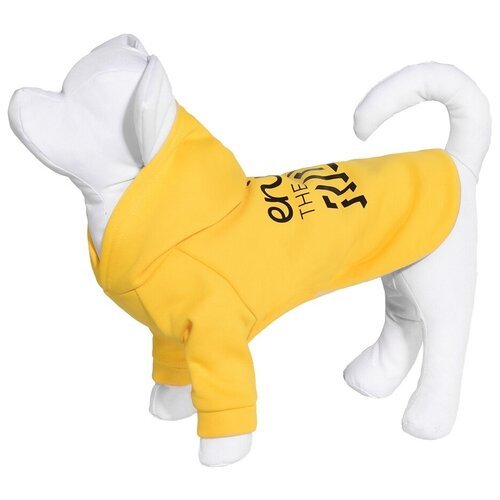 Yami-Yami толстовка с капюшоном для собак, жёлтая, размер L, длина спины 29 см