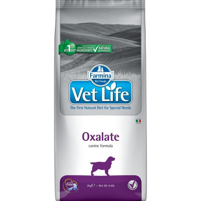 Farmina Vet Life Dog Oxalate ветеринарный корм для взрослых собак с мочекаменной болезнью уратного, оксалатного и цистиного типа – 2 кг