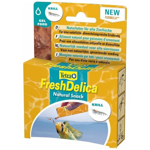 Гелеобразный корм для рыб, ракообразных Tetra FreshDelica Krill, 48 г