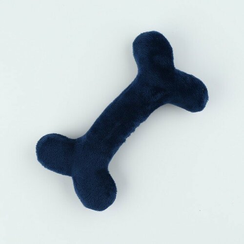 Игрушка для собак с пищалкой «Кость», синяя