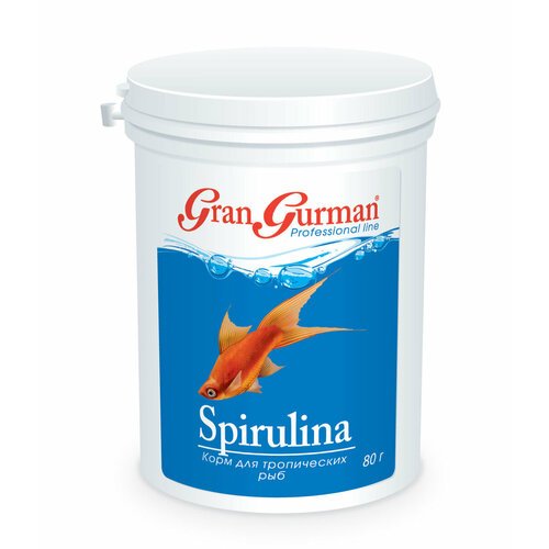 Корм д/р зоомир Gran Gurman Spirulina – для тропических рыб 80грбанка 250мл 435 (2 шт)