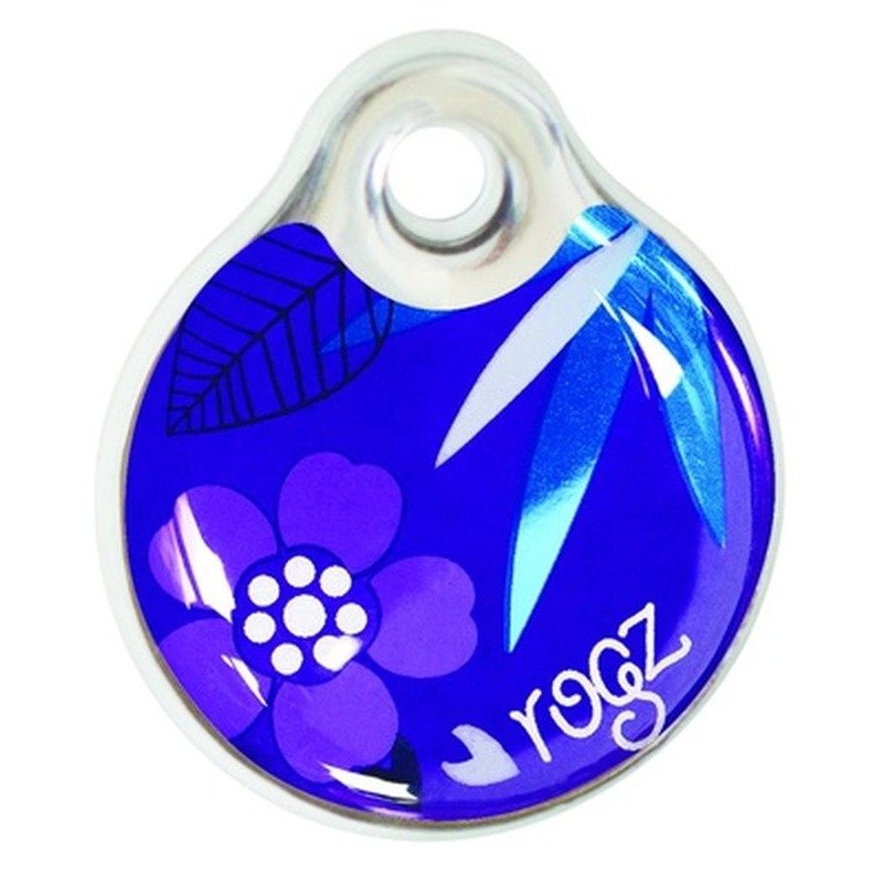 Rogz ID Tag Small Purple Forest S адресник пластиковый готовый к пользованию, фиолетовый, 27 мм