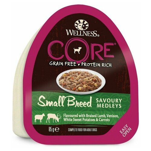 Wellness Core влажный корм для собак малых пород, баранина, оленина, белый сладкий картофель 85 гр (8 шт)