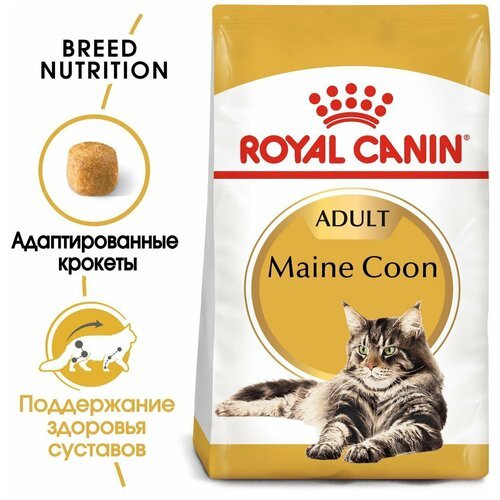 Корм сухой ROYAL CANIN MAINE COON ADULT корм для кошек породы мейн-кун старше 15 месяцев 4 кг х 5 шт