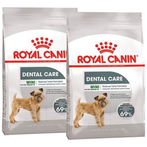 Сухой корм ROYAL CANIN MINI DENTAL CARE для взрослых собак маленьких пород от заболеваний зубов и десен (3 + 3 кг)