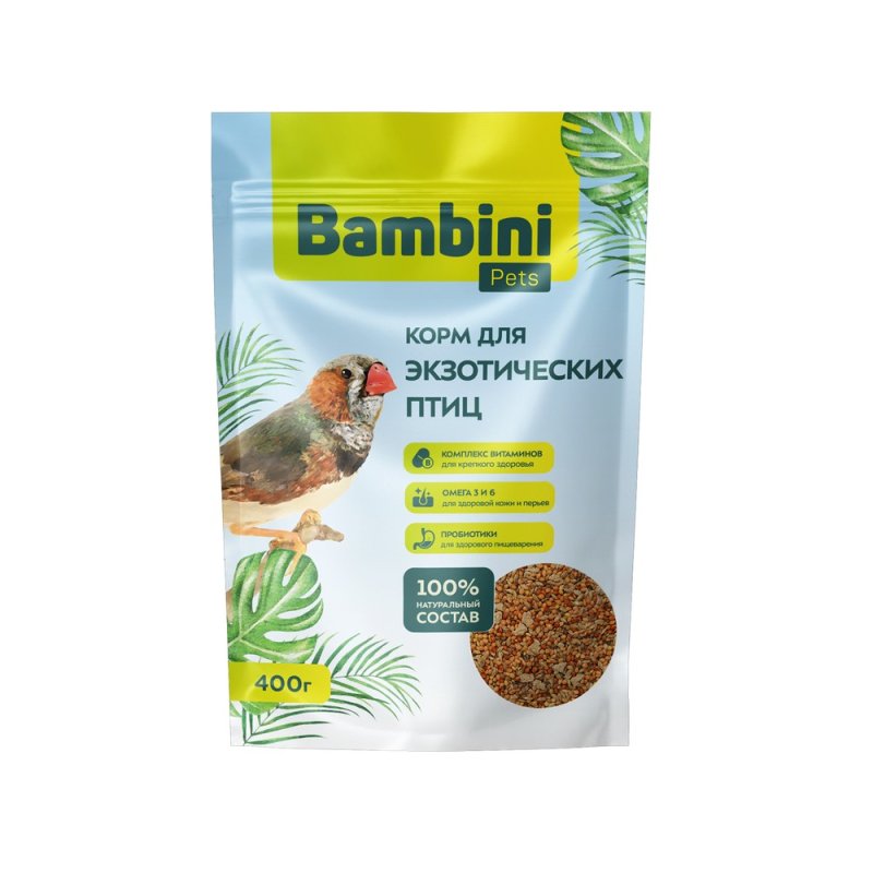 Корм для птиц BAMBINI PETS для экзотических птиц 400г