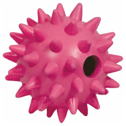 Игрушка для собак 'Мяч с шипами и отверстием', 9 см