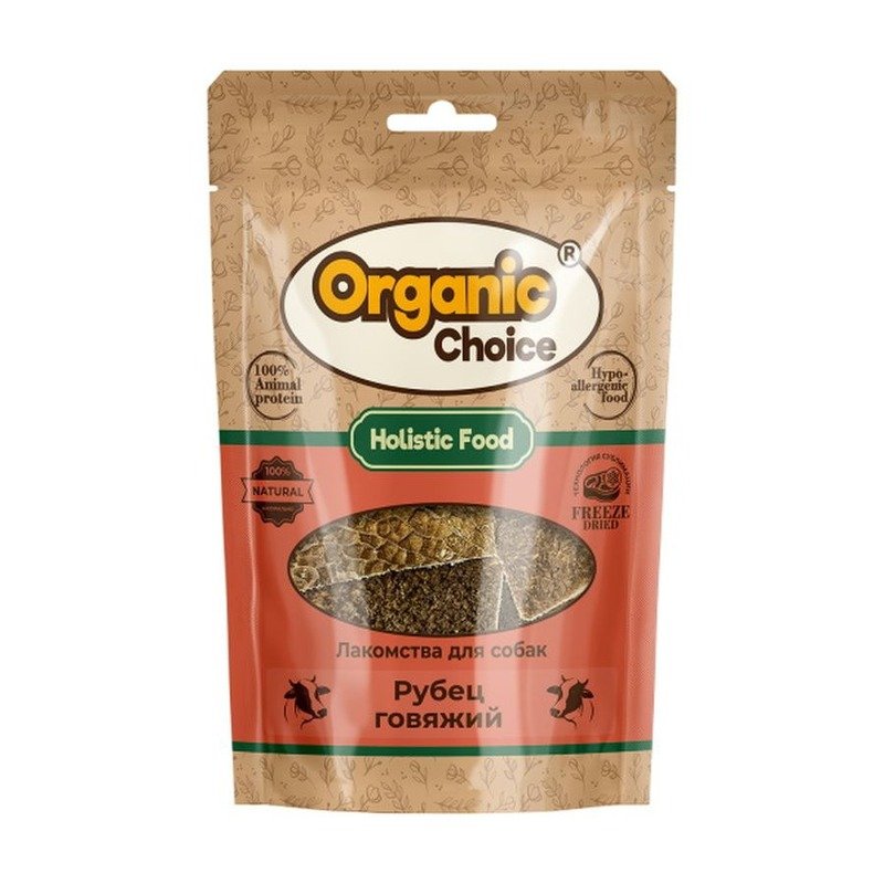 Organic Сhoice лакомство для собак, рубец говяжий – 35 г