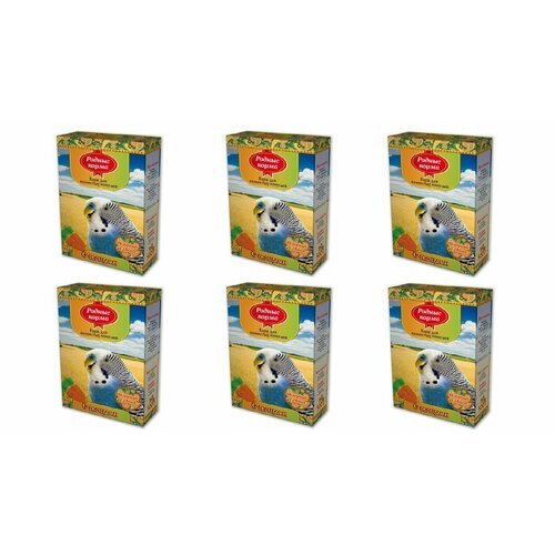 Родные Корма корм для волнистых попугаев с овощами, 500 г/уп, 6 уп