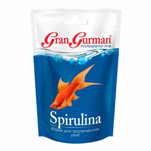 Корм для рыб, зоомир Gran Gurman 'Spirulina' - для тропических рыб 30гр,(1шт)