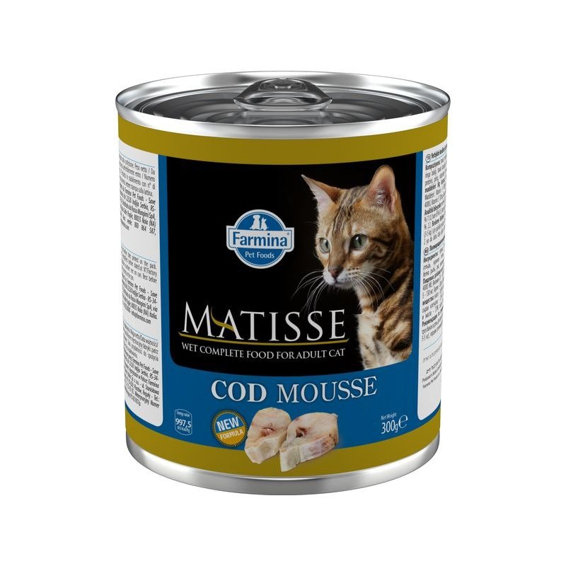 Farmina Matisse Mousse Codfish влажный корм для взрослых кошек, с треской, мусс, в консервах – 300 г