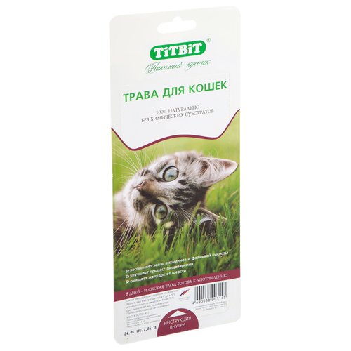 Лакомство для кошек Titbit Трава Овес, 40 г трава