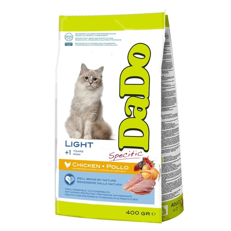 Dado Cat Light Chicken корм для кошек, склонных к ожирению, с курицей – 400 г