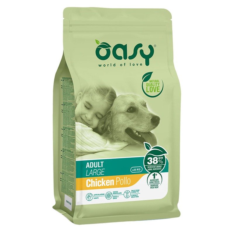 Oasy Dry Large Breed Professional сухой корм для взрослых собак крупных пород с курицей – 12 кг