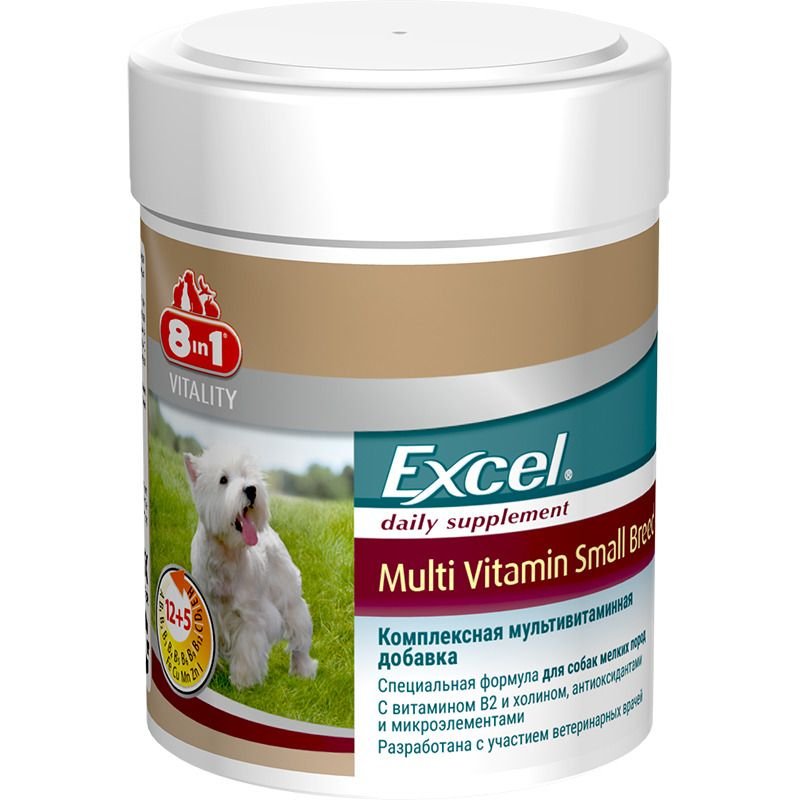 Мультивитамины 8 in 1 Excel для собак мелких пород 70таб.