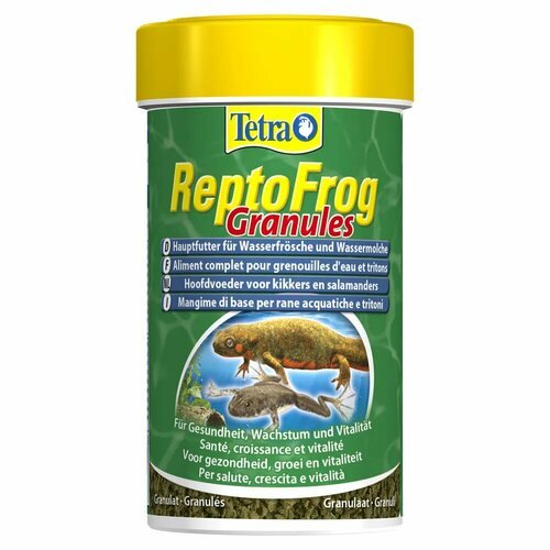 Tetra ReptoFrog основной корм для водных лягушек и тритонов в гранулах 100 мл
